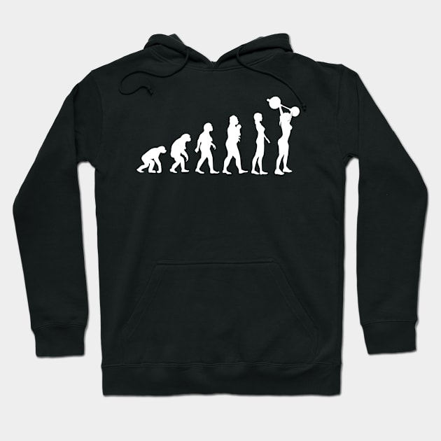 Evolution Weights Female Hoodie by SillyShirts